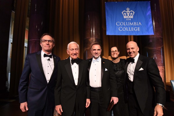 Dean James J. Valentini, George Yancopoulos and distinguished alumni