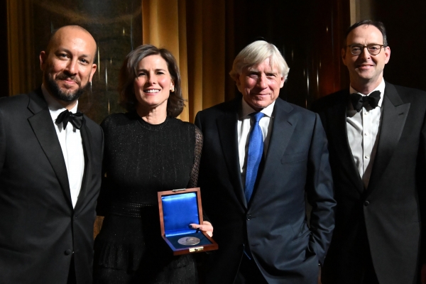 Dean Josef Sorett; Claire Shipman CC’86, SIPA’94; President Lee C. Bollinger; Theodore Schweitzer CC’91, LAW’94