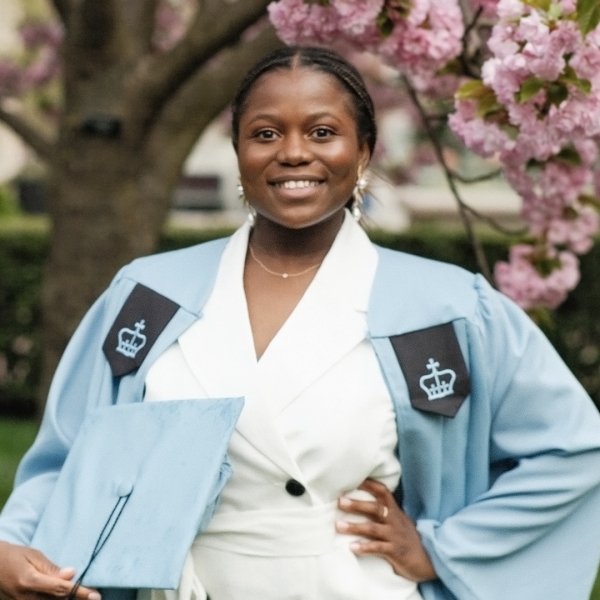 Wadzanayi Michelle Mayiseni CC’23 poses in regalia