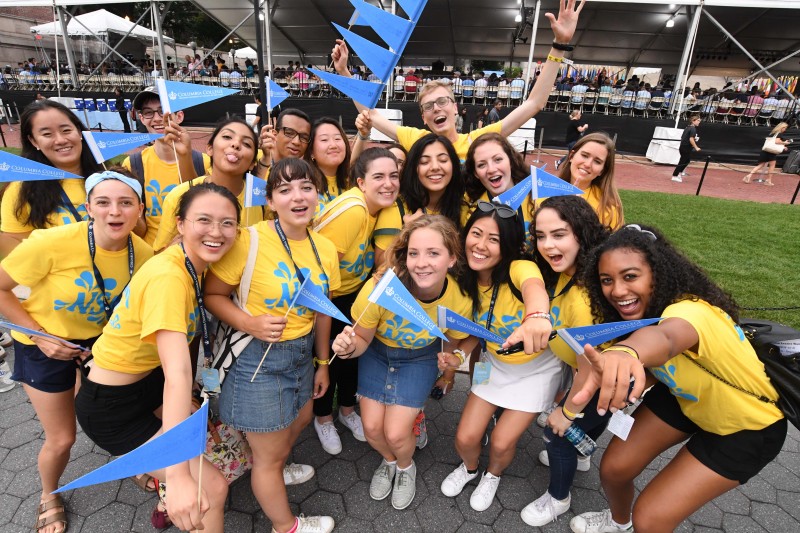 Students cheering