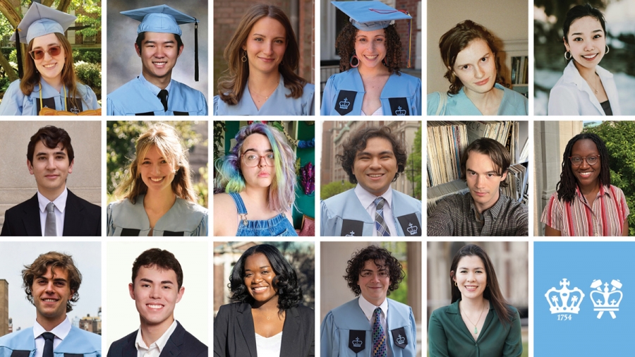 A grid of headshots for 17 Fulbright U.S. Program Scholars