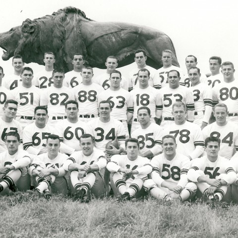 The 1956 Columbia Football team. Photo: Courtesy Columbia Athletics