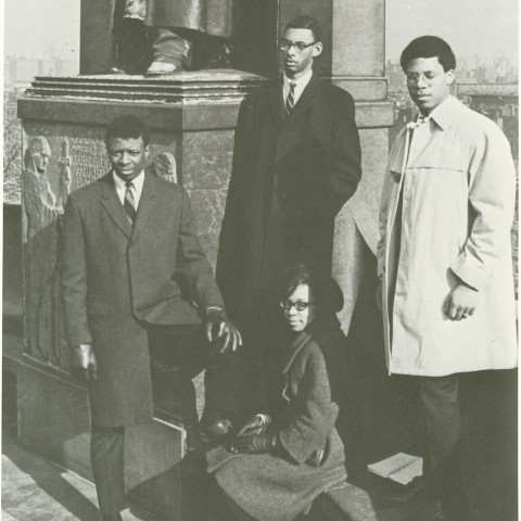 Members of the Afro-American Society as pictured in the 1967 Columbian. Photo: Columbian, courtesy Columbia University Archives