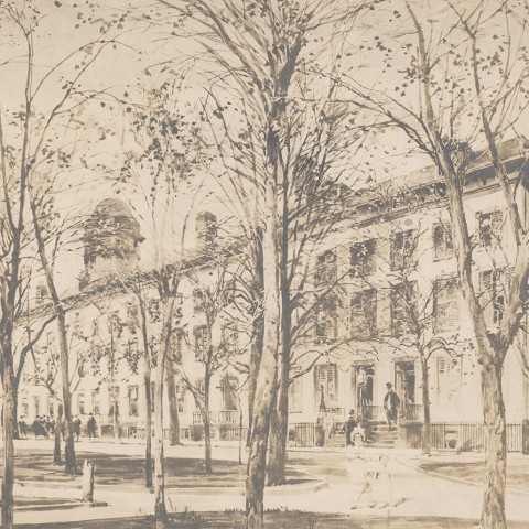 An artist's rendering of the Park Place campus. Photo: Courtesy Columbia University Archives