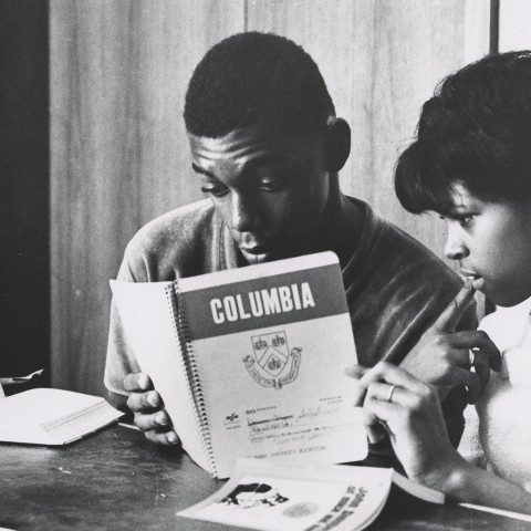 Students from Project Double Discovery studying in August, 1966. Photo Manuel Hernandez, One Production Only; courtesy Columbia University Archives