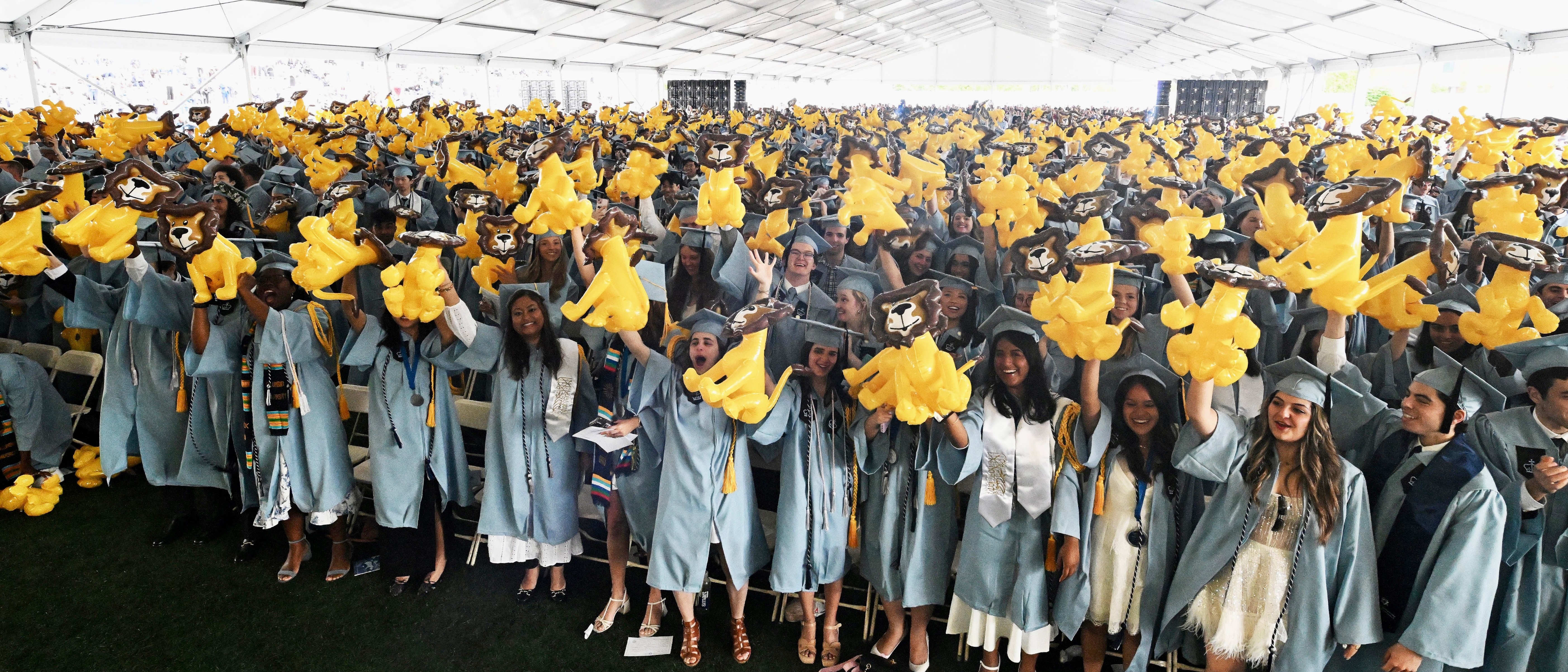 The Class of 2024 cheers at Class Day.