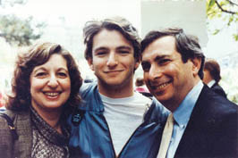 Futterman with his parents, Linda (née Roth) BC ’62 and Stanley CC ’61, on his Class Day in 1989. PHOTO: COURTESY DAN FUTTERMAN CC ’89