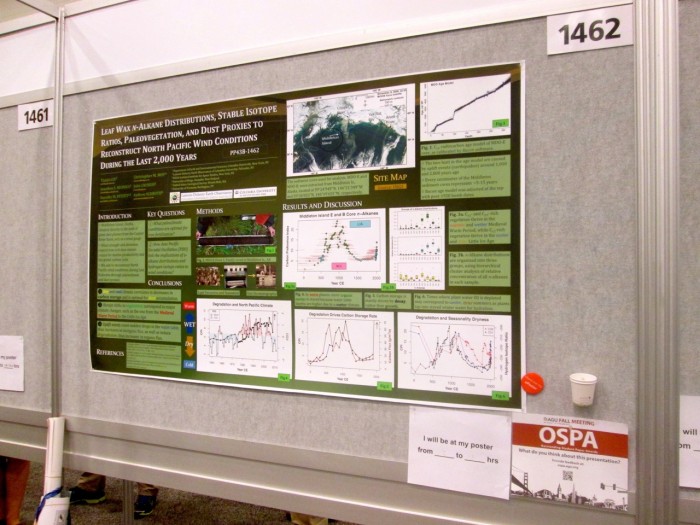 Tianjia Liu CC’17’s poster at the 2014 American Geophysical Union conference. Photo: Tianjia Liu CC’17