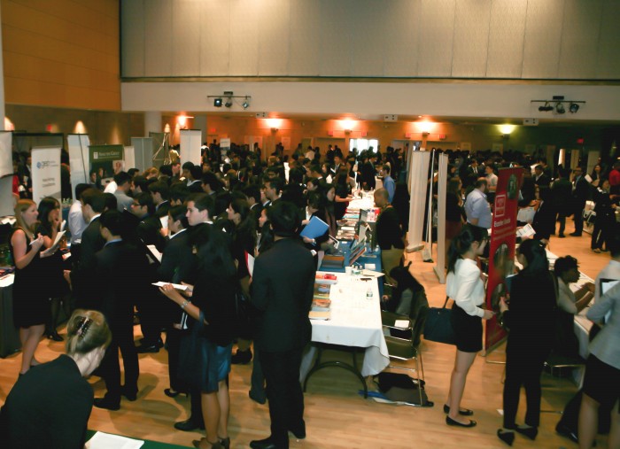 The Center for Career Education's annual Fall Career Fair was held on September 19 in Lerner Hall. Photo: Char Smullyan